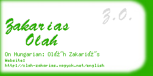 zakarias olah business card